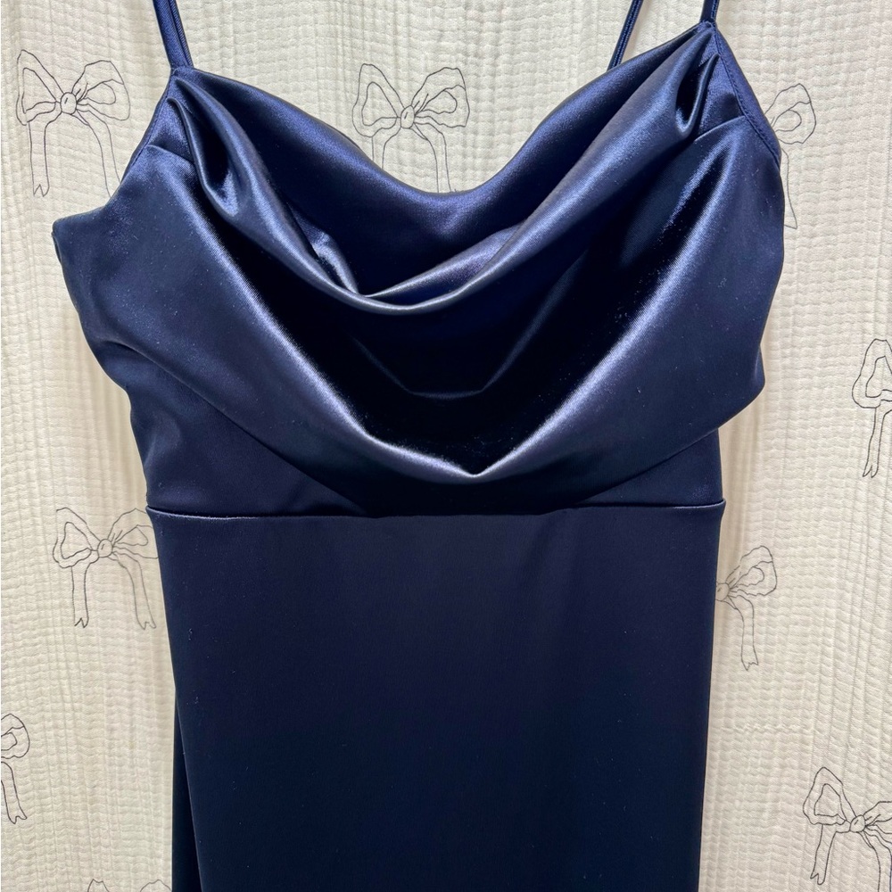 Windsor Midnight Blue Satin Gown